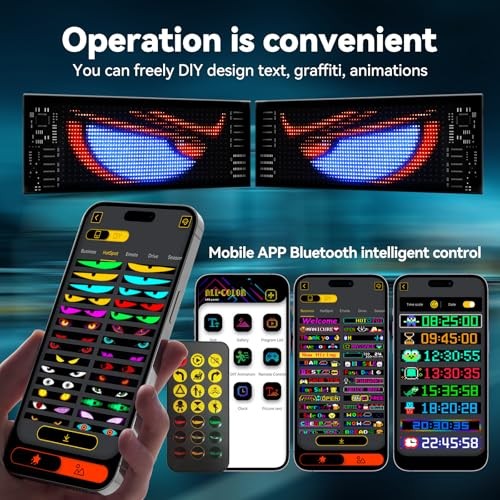 Devil Eyes Windshield LED Light 2PCS 13.7"x4" - Sync Programmable with