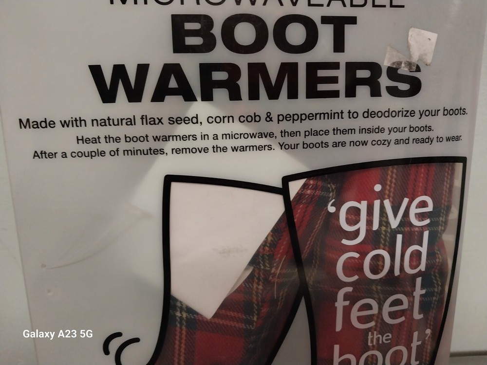 Boot Warmers-Red Plaid- Microwavable