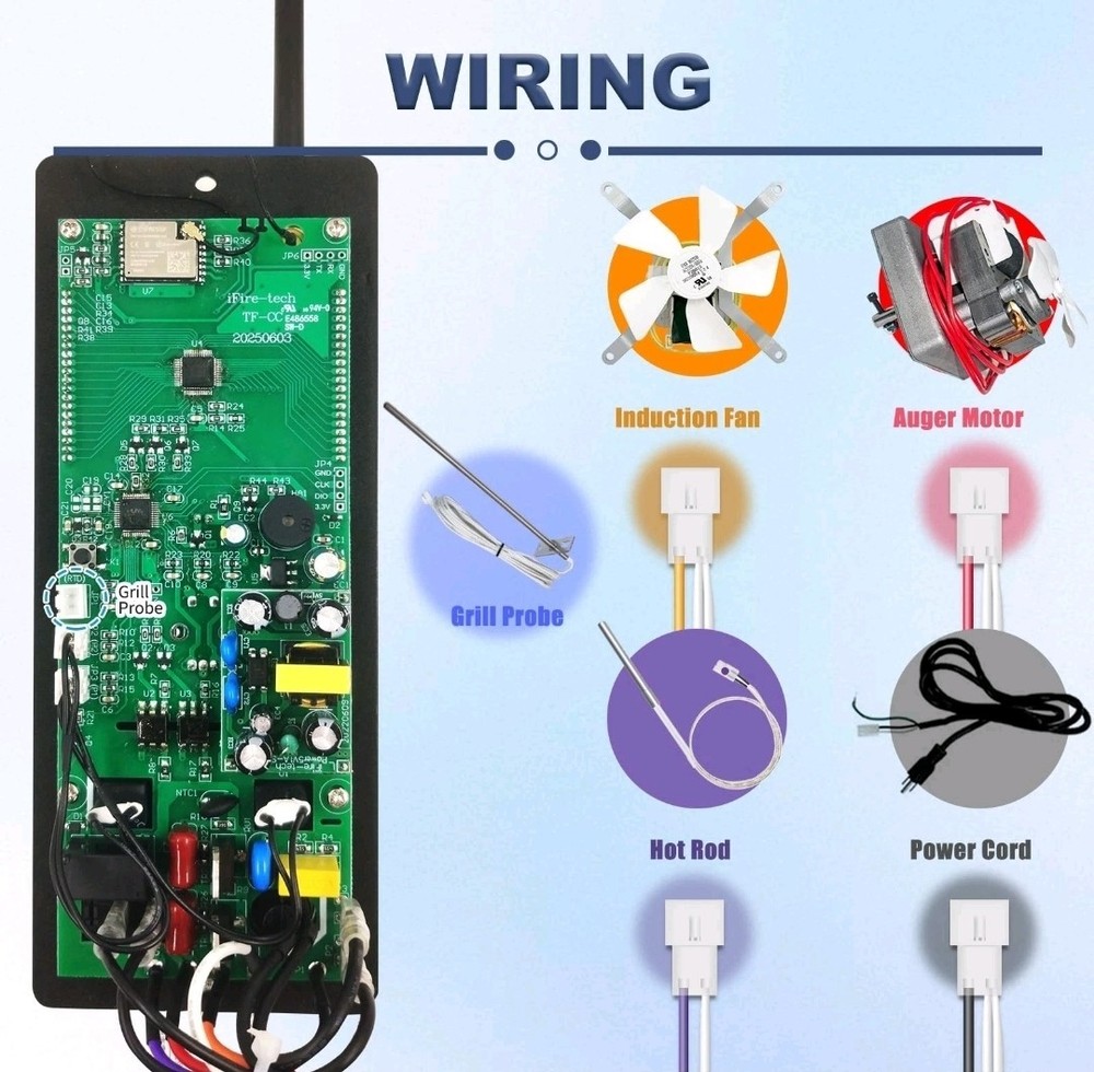WiFi PID Pellet Grill Controller Replacement Board for Camp Chef Gen 2...