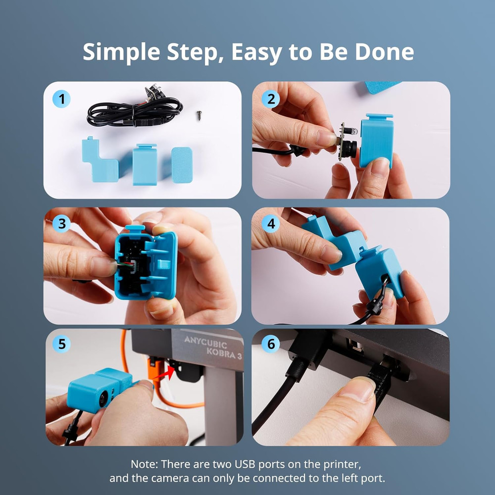 Kobra 3 3D Printer Camera Compatible 3/ 2 Pro/Plus/Max/Klipper Printer/Computer