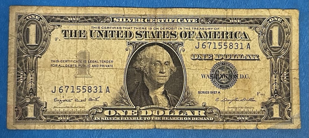 1957 A Silver Certificate Note Circulated