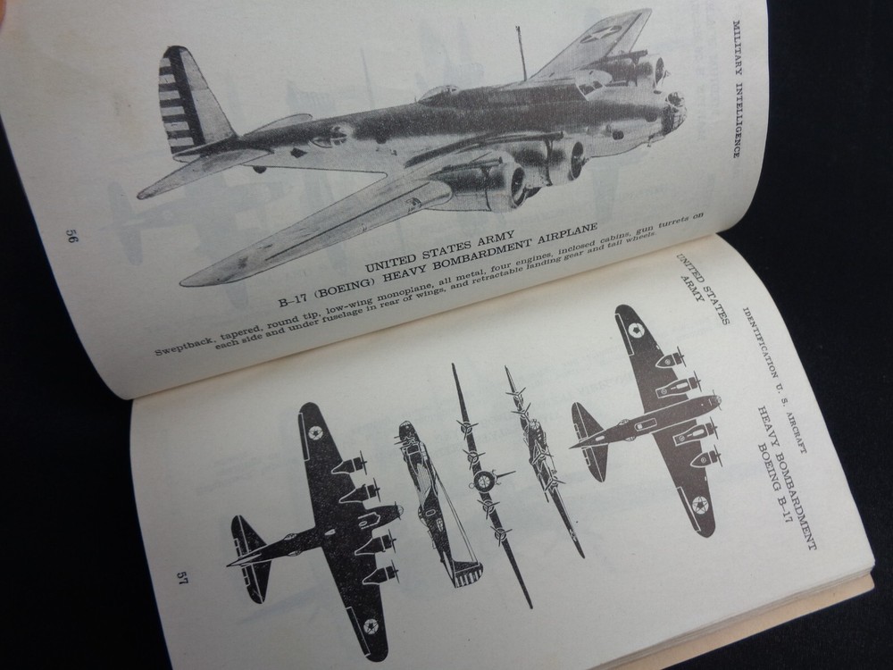 WW2 US WAR DEPT GUIDE "MILITARY INTELLIGENCE" (US Govt AIRCRAFT IDENTIFICATION)