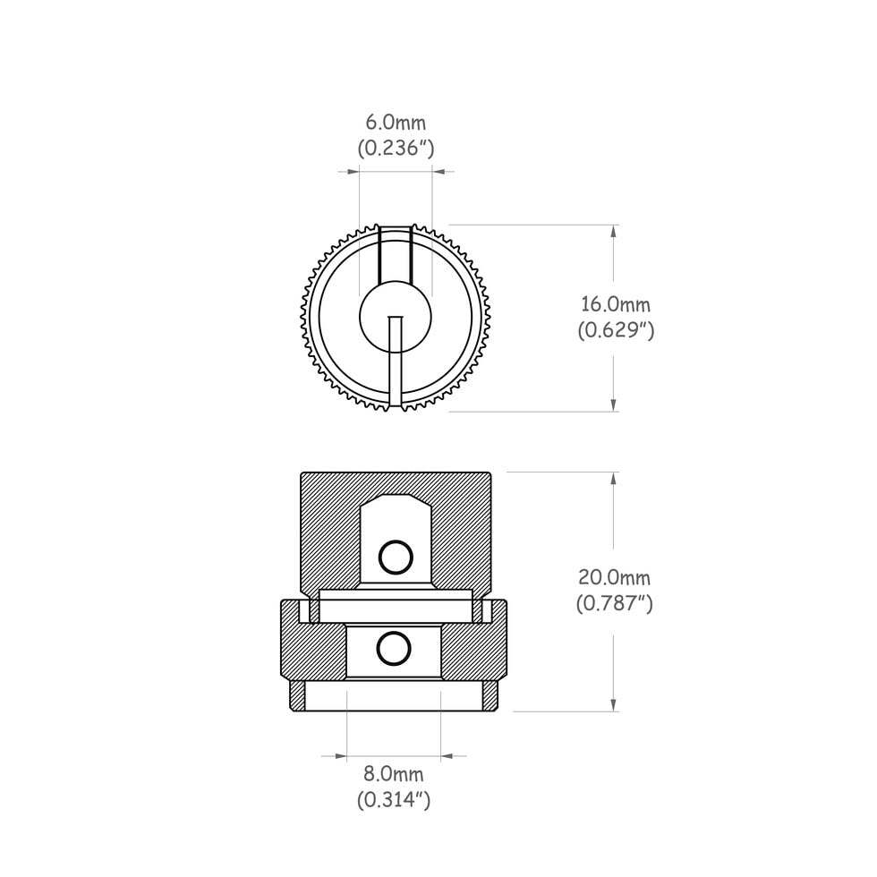 Solo Pro Dual Concentric Knob With White Indicator