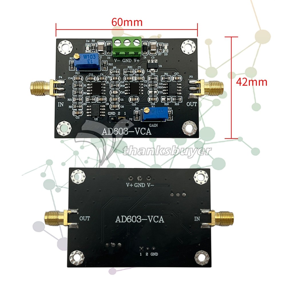 AD603 Voltage-controlled Gain Amplifier VCA -20~60dB Low Noise Amplifier