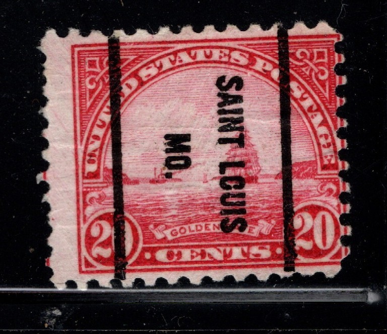 Centsational Precancel  - Saint Louis MO - Type 61 - EFO Misperf & Ink Smeared