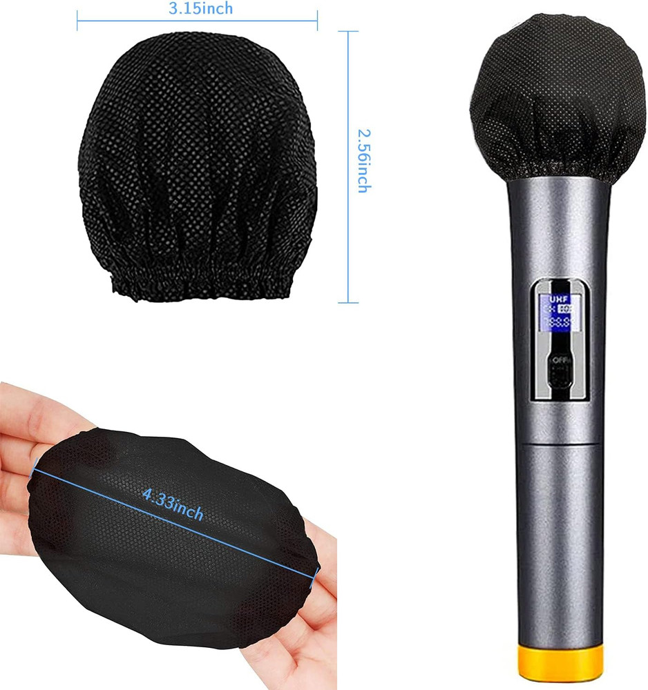 Disposable Microphone Covers 100pcs - Non-Woven, Odor-Free Windscreen