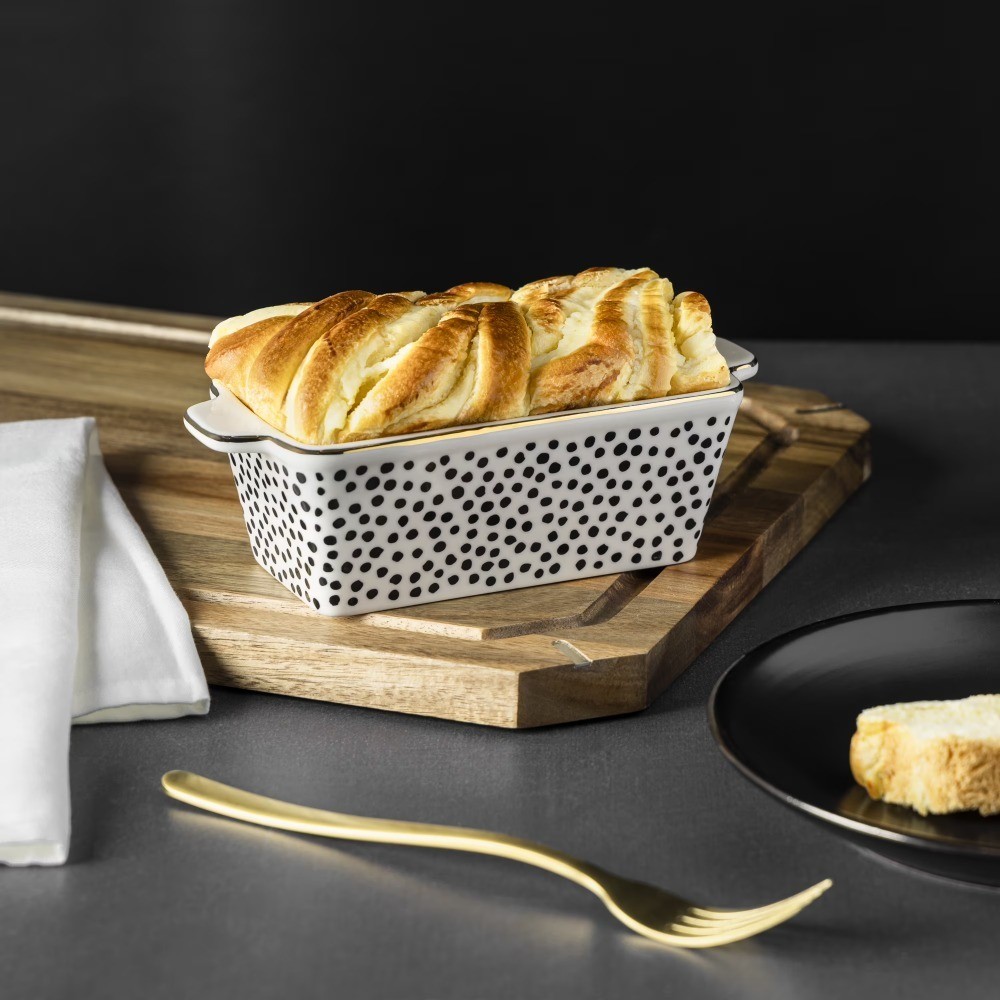 Mini Loaf Pan Ceramic Stoneware Baking Dish, 3.5 Inch Small Bread Cake Pan