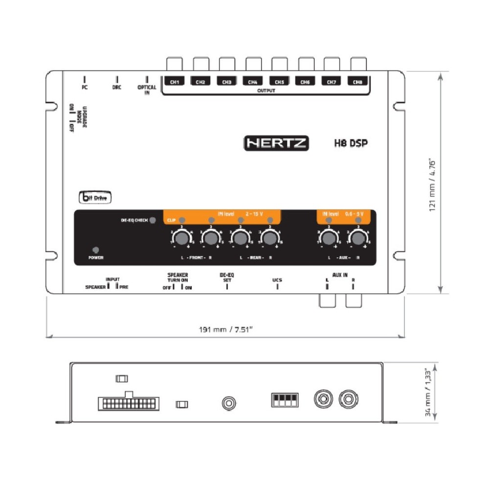 Hertz H8 DSP Car Audio Digital Interface Processor H8DSP