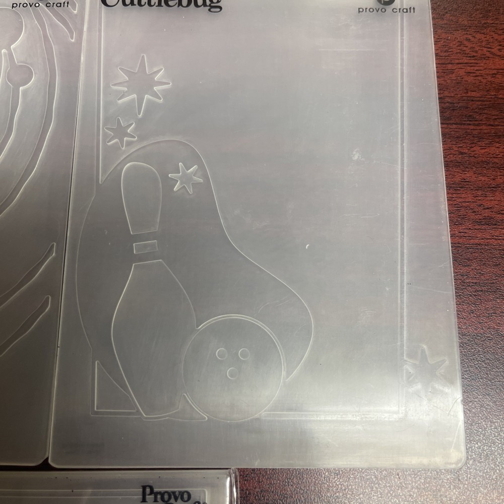 Cuttlebug Embossing Folders Lot Mickey Mouse & Misc Of 5