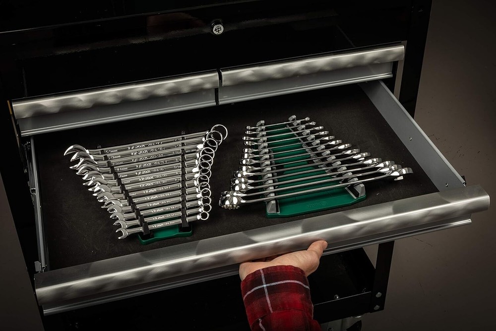 SATA 13pc Reversible Wrench Organizer Rack 2 Pack Space Saving Tool ST95410