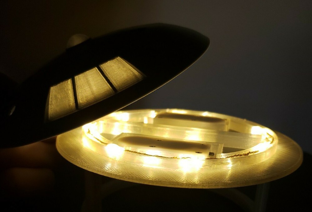 Jupiter 2 in Flight [from Lost in Space] - Medium - with stand and lights
