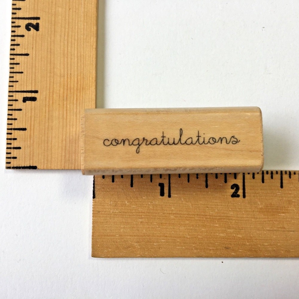 Savvy Rubber Stamp - Congratulations Script 942C - NEW