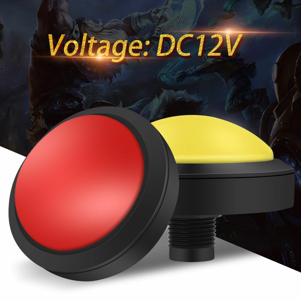 100mm Arcade Button LED Dome Illuminated with Microswitch Pop Music JAMMA MAME