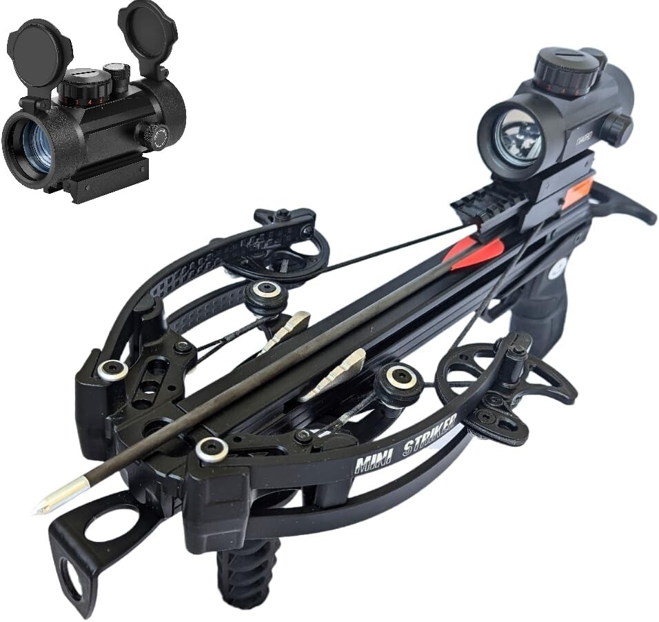 125lbs MINI STRIKER PISTOL CROSSBOW WITH 5 RED DOT SIGHT