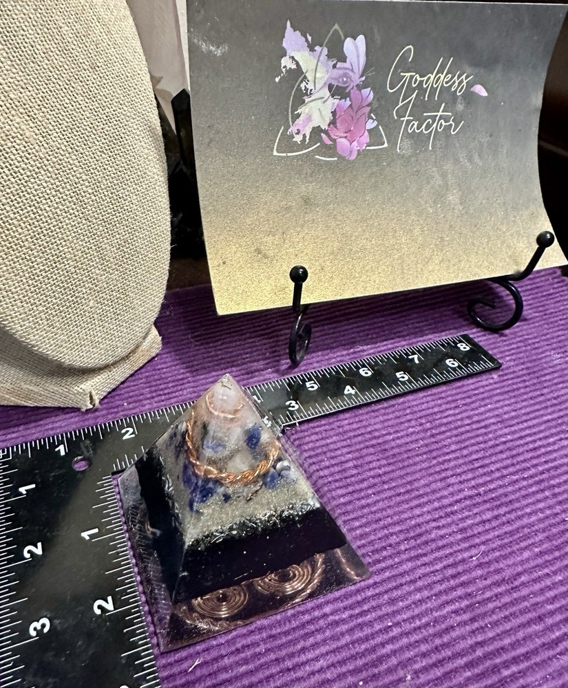 Small Orgonite And Tensor Ring W/Shungite Pyramid - Sodalite