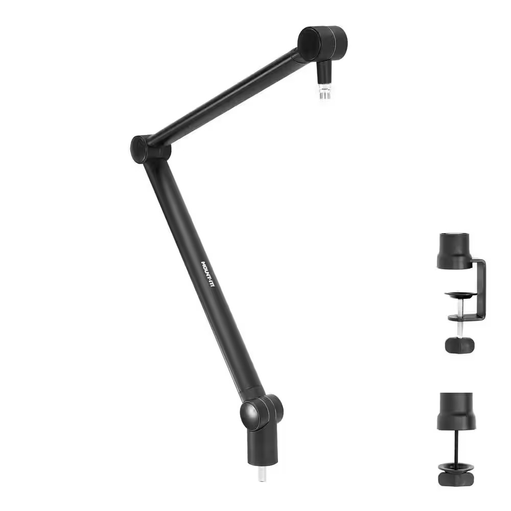37.4 In. Black Adjustable Microphone Boom Arm