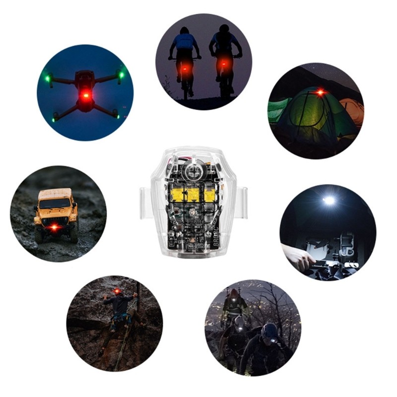 Night Flight Light Multifunctional UAV Warning Lamp 3 Color with Charging Wire