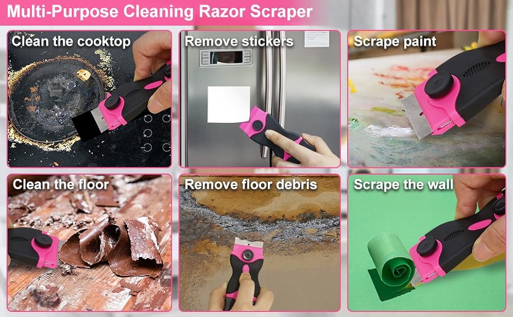 Blade Scraper - Pink Scraper for Women, 2-in-1