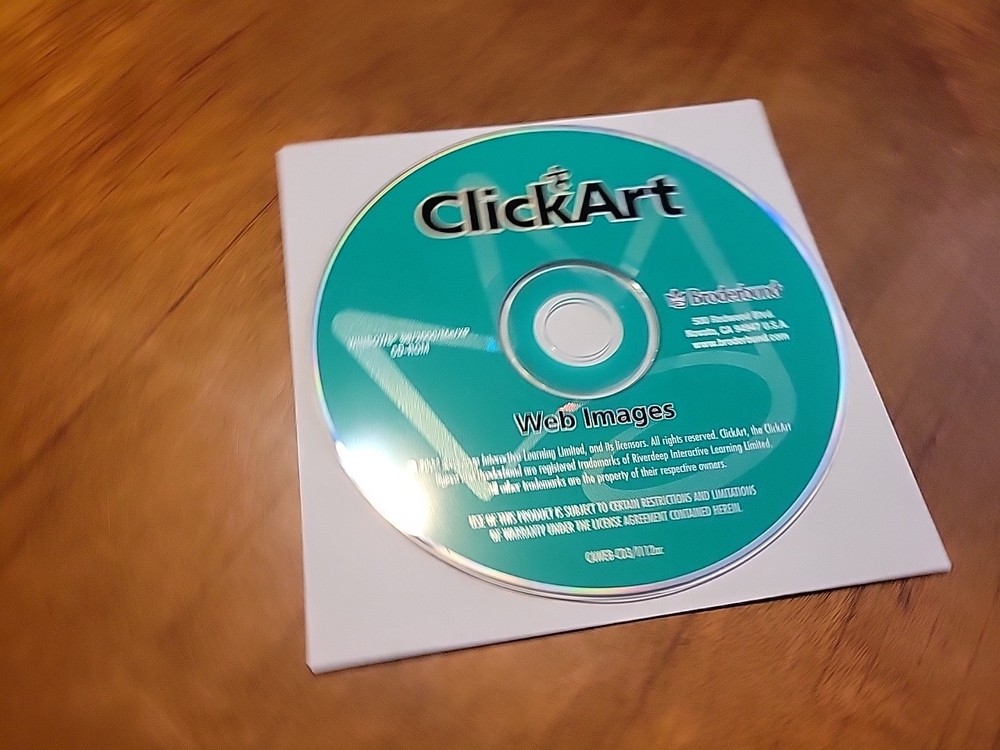 2002 Broderbund Windows ClickArt Web Images - PC CD-ROM Replacement Loose Disc