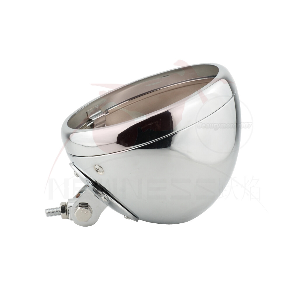 Motorcycle 7" Headlight Housing Shell Lamp Bucket For Harley Customs