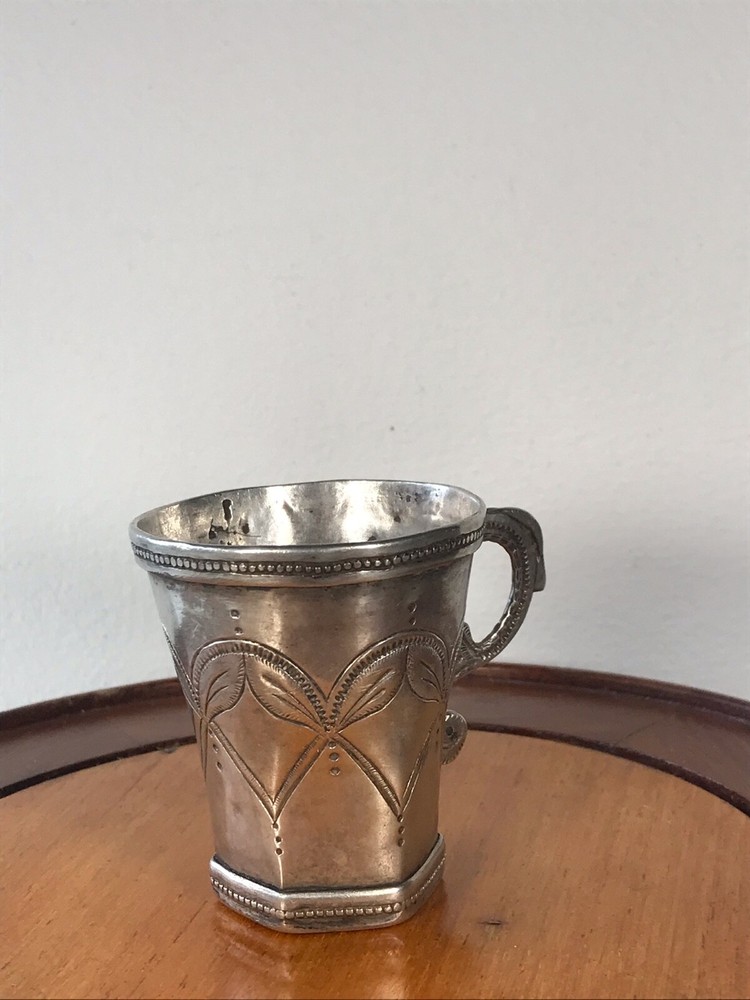 antique silver spanish colonial cup mug
