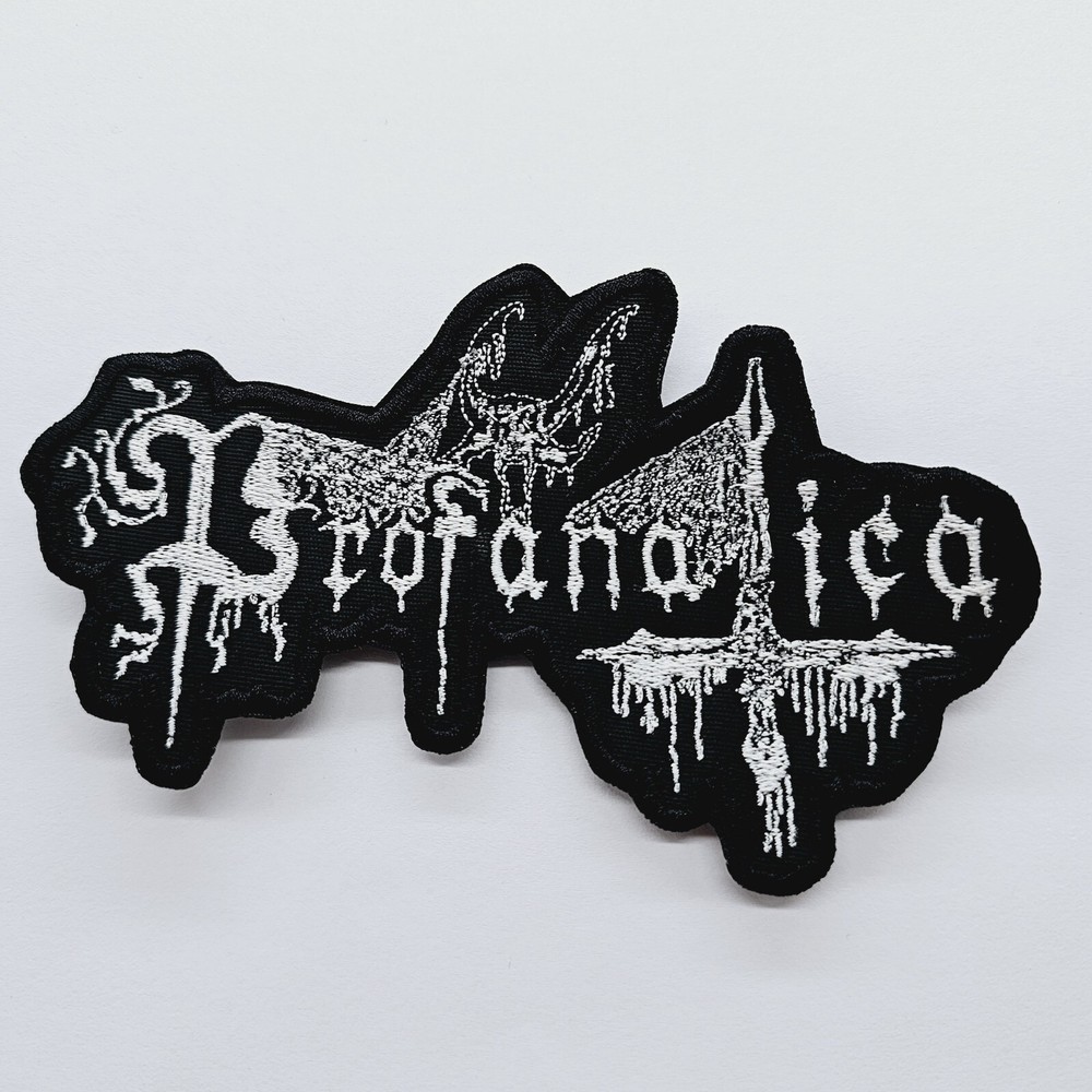 Profanatica White  Shaped  Logo  EMBROIDERED PATCH
