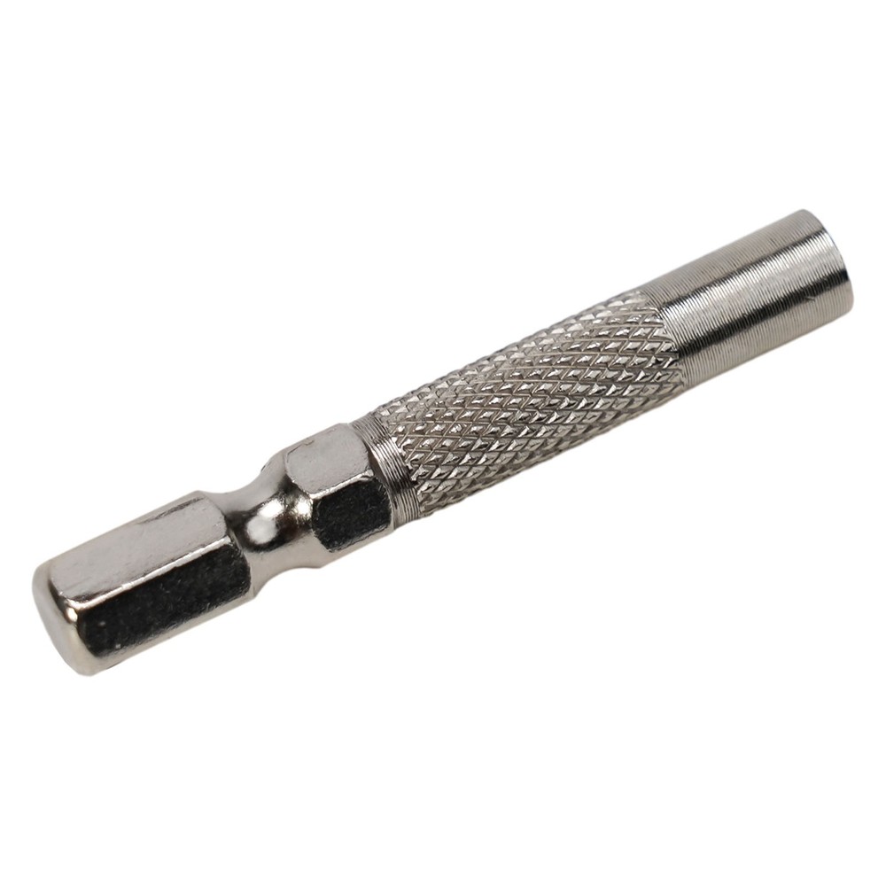 Silver 6.35mm 1/4\" Insert Bit Adapter 5PCS Hex 6.35mm Electric Screwdriver