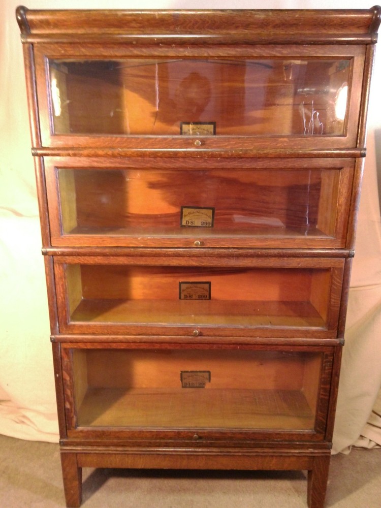 ANTIQUE GLOBE WERNICKE OAK STACKING BOOKCASE