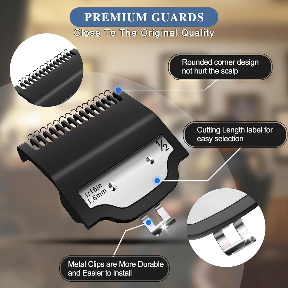 Professional for Wahl Clipper Guards Set, 10 Pcs Coded Cutting Guides #3170-400