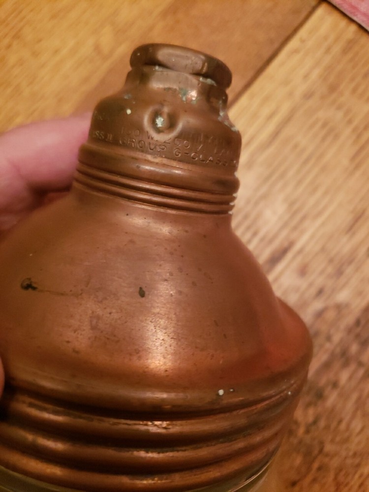 Vintage Benjamin Copper Topped Pendants