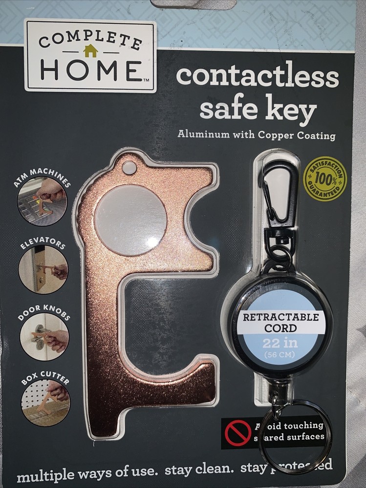 Contactless Safe Keys from Complete Home Includes Spring Retractor NEW