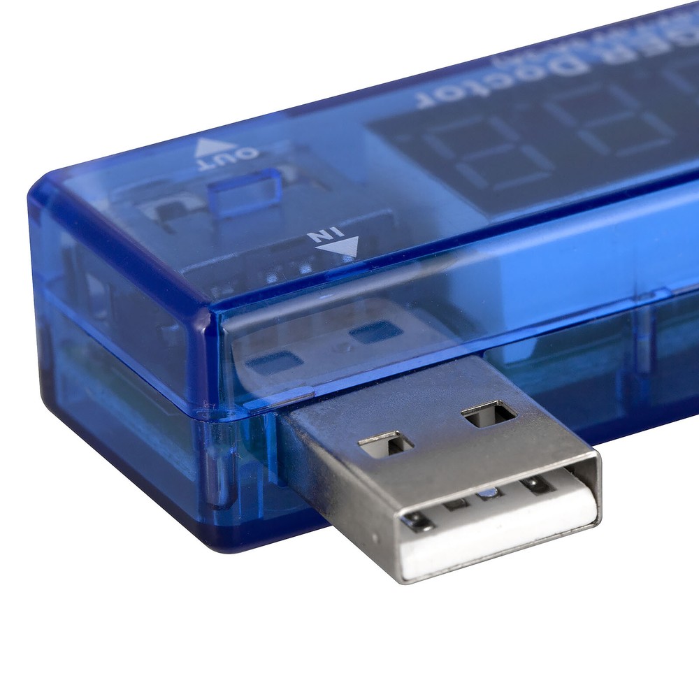 USB Voltmeter DC 3V to 7.5V Battery Power Reader Angled Voltage Amperage Meter