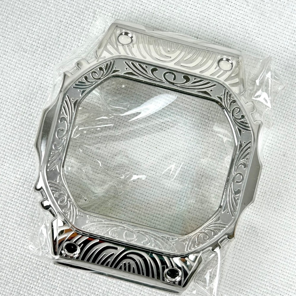 Bezel Mod Kit for Casio G-SHOCK - Silver Tone Venetian Patterned