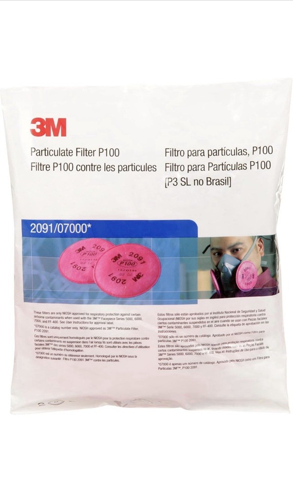 3M 2091 P100 Particulate Filter, 3 Pairs