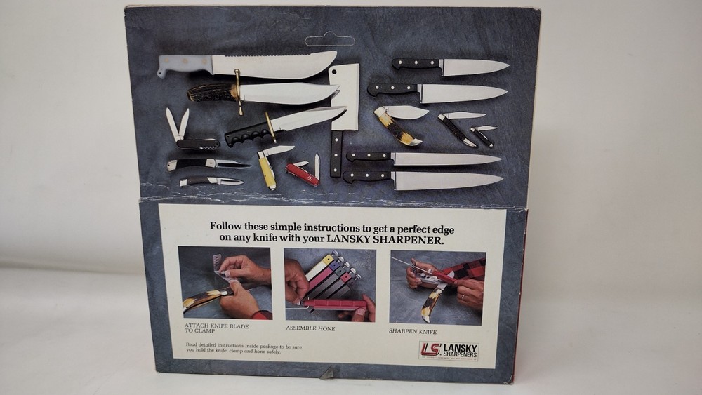 Lansky 3 Stone Controlled-Angle Knife Sharpening System Case Instructions NIB