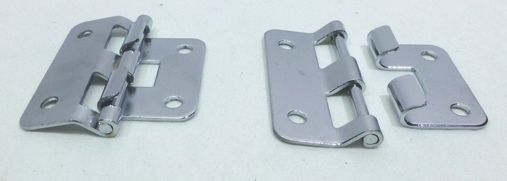 (2) Two Small Take Apart Hinges or Lift Off Hinges (Chromed)