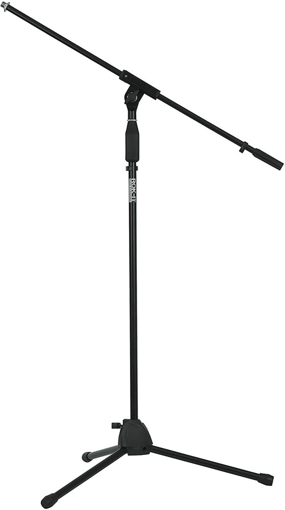 Rok-It Standard Microphone Stand with Fixed Boom Arm and Tripod Base