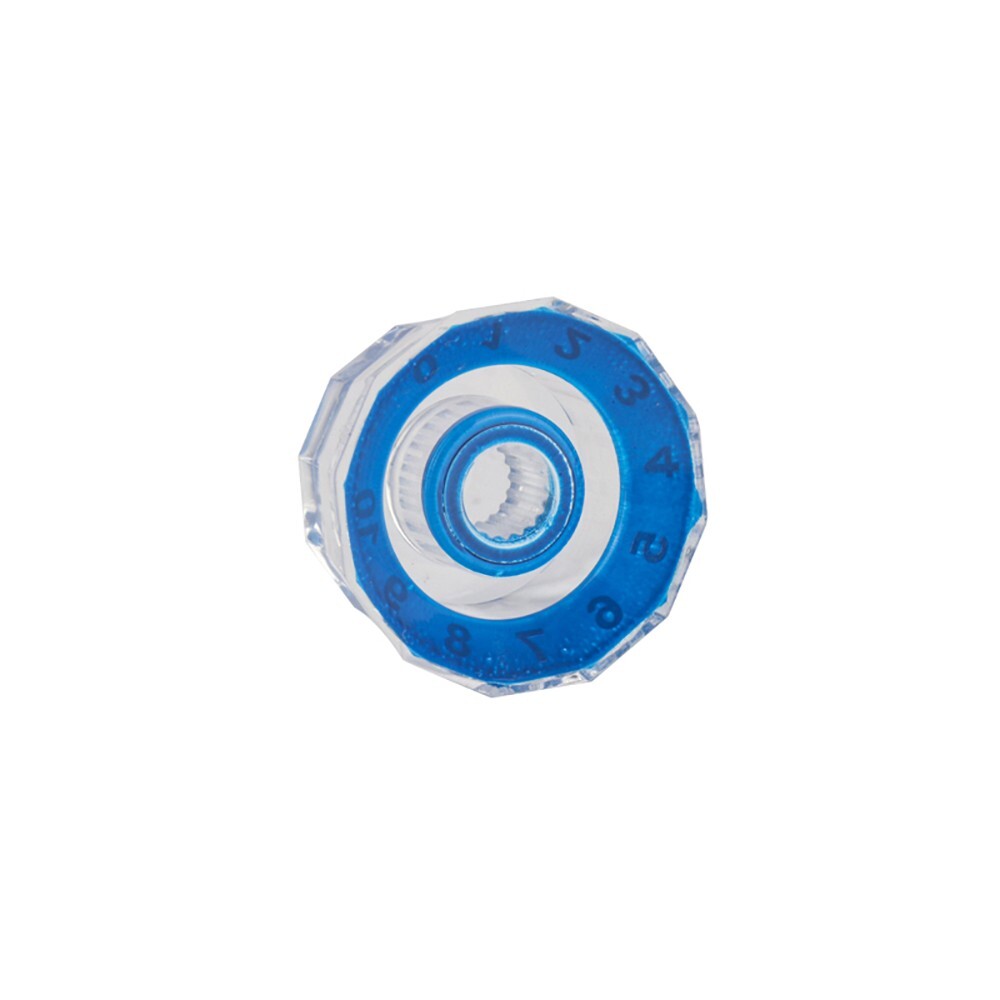 12 Edge Acrylic Bass Guitar Knobs Transparent Blue Volume Tone Control Knobs 4Pc