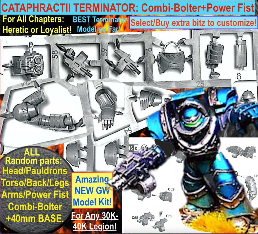 CATAPHRACTII TERMINATORS~SPACE MARINES=ALL LEGIONS~Games Workshop: WARHAMMER 40K
