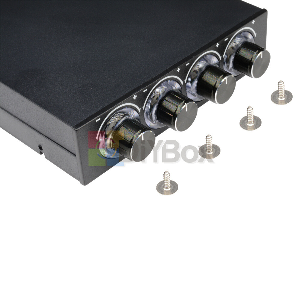 3.5" PC HDD CPU 4 CH Four Channel Fan Speed Controller Led Cooling Front Panel