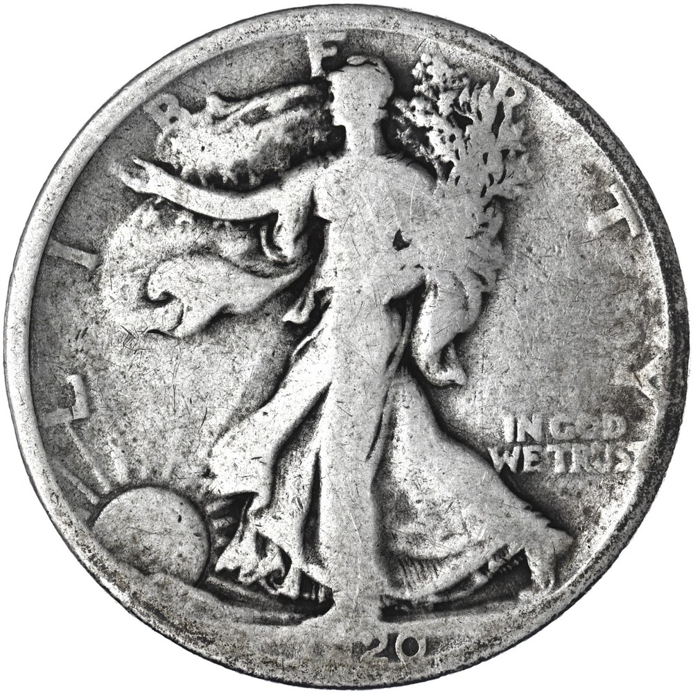 1920 D Walking Liberty Half Dollar About Good 90% Silver