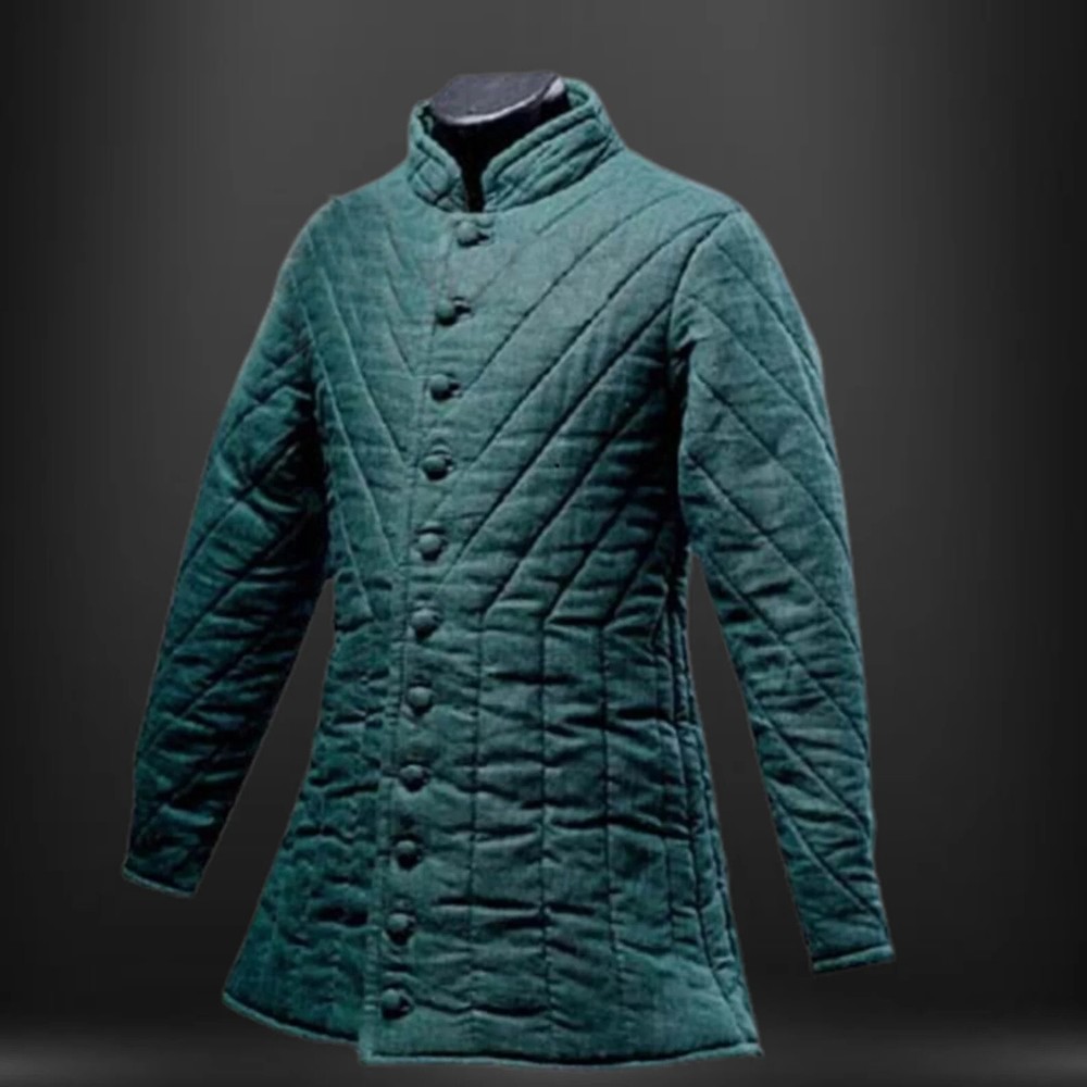 Blue Medieval Gambeson , Padded Gambeson, Event Costume SCA Larp