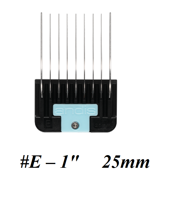 ANDIS 1" 25mm # E STAINLESS STEEL UNIVERSAL COMB CLIPPER BLADE GUIDE Attachment