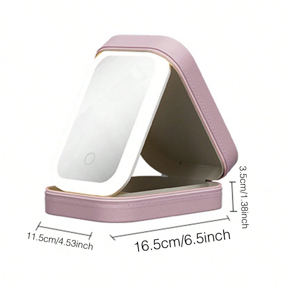 Travel Makeup Mirror With Light,Smart Touch 3-Colors Dimmable Makeup Case US