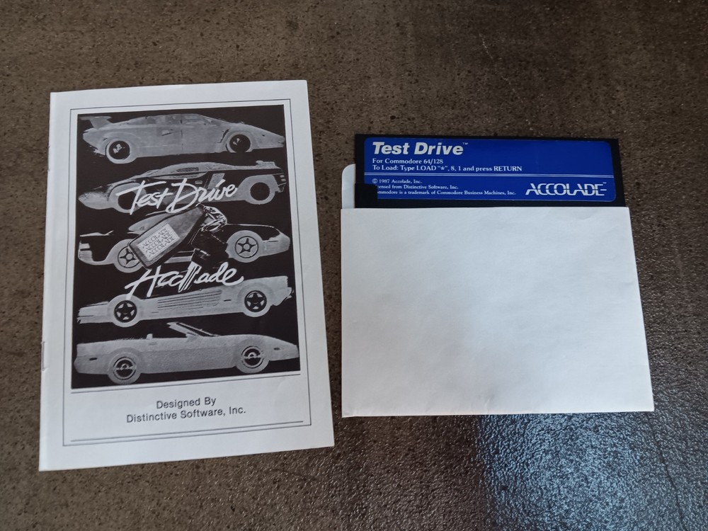 Commodore 64 Test Drive Manual And Disk Tested/Works