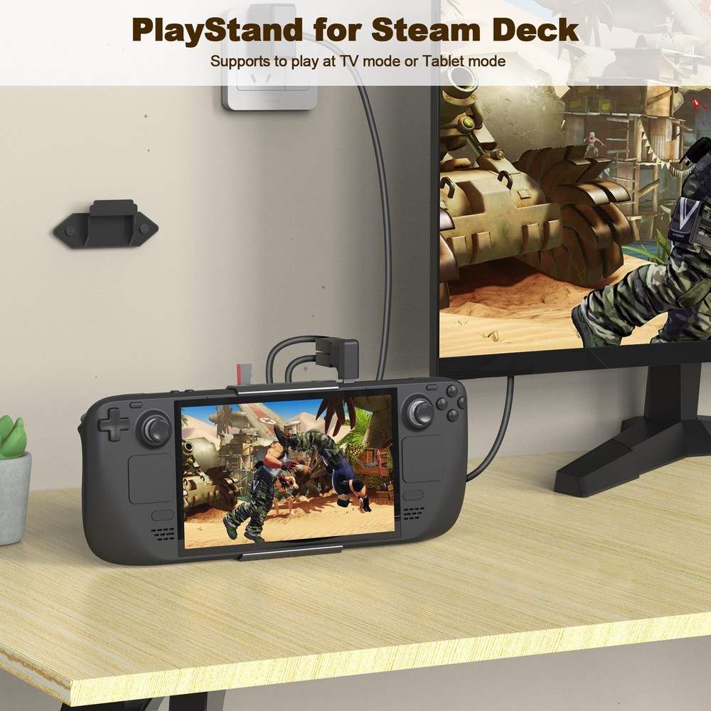 Foldable Console Desktop Holder Wall-Mounted Storage Bracket Kit For Steam Deck