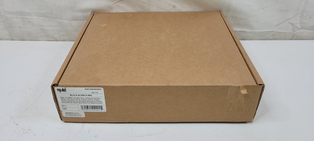 Mule Edge-Lit Double-Face Surface Mount Exit Sign - Mirror/Green ELX-2-A-GM-U-BA