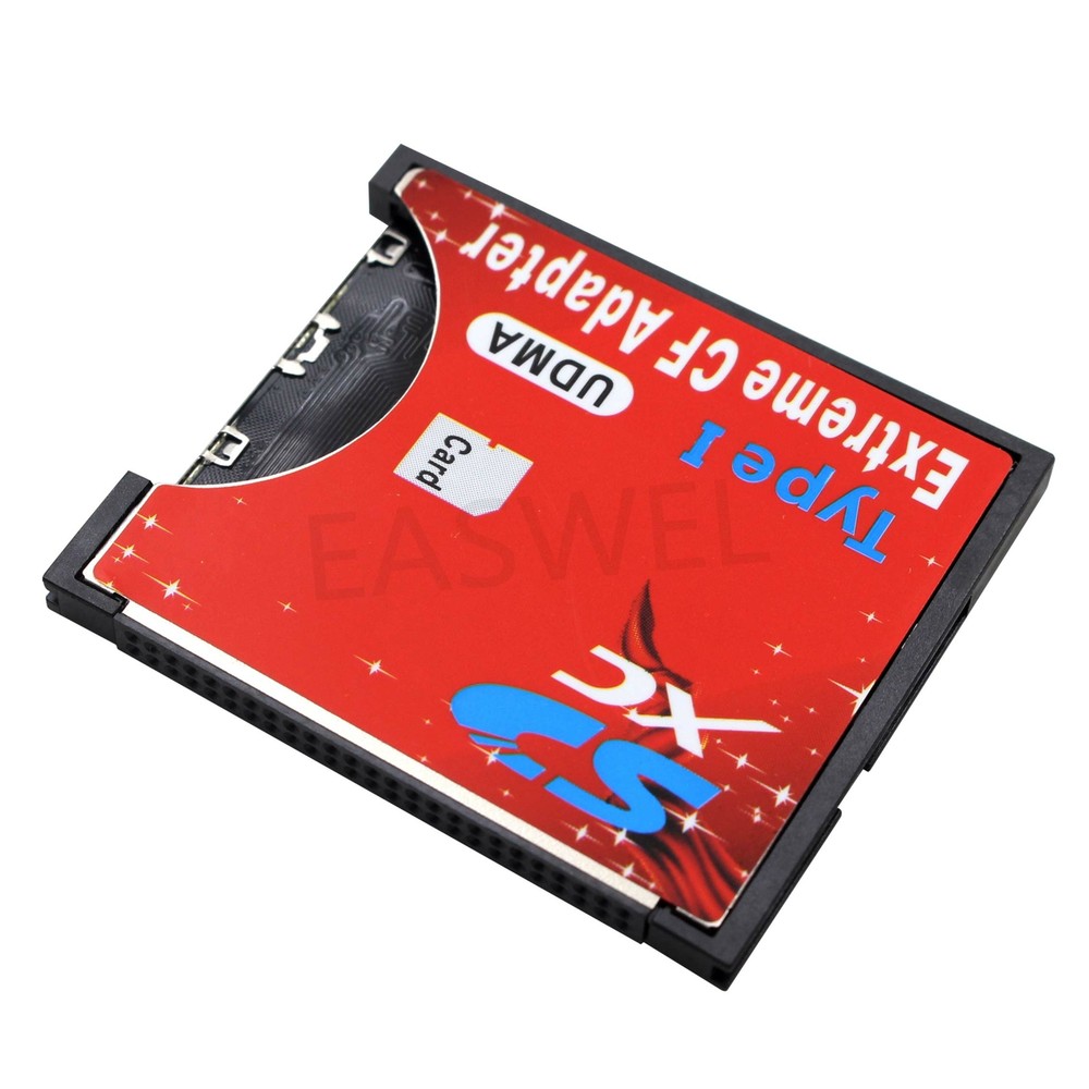 SDXC SDHC SD to CF Compact Flash Memory Card Reader Adapter Type I fr SLR Camera