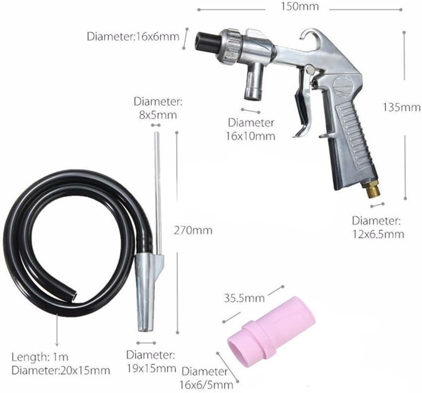 Lightweight Sandblaster Kit with Comfortable Grip for Easy Surface Restoration