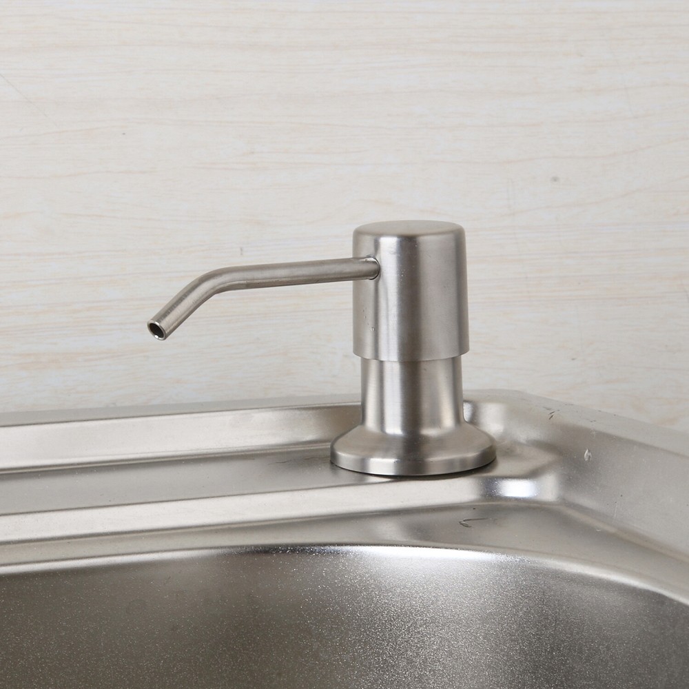 Deck Mounted Black Liquid Soap Dispenser Pump Bottle For Kitchen Sink